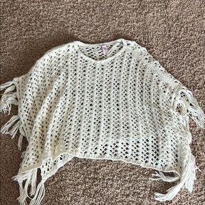 Girls Justice Cream Knit Sweater